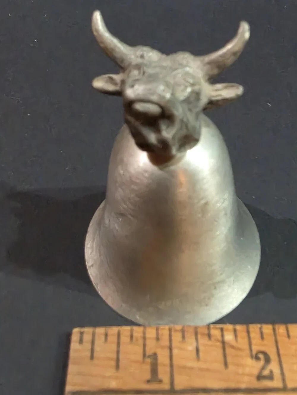 Vintage Towle Pewter Bull Head Stirrup Cup Shot Glass Jigger